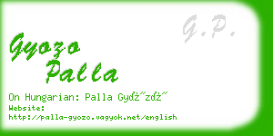 gyozo palla business card